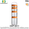 Recipiente de polvo de proteína recién plástico de 300 ml, envase de píldora de plástico (HDP-0311)